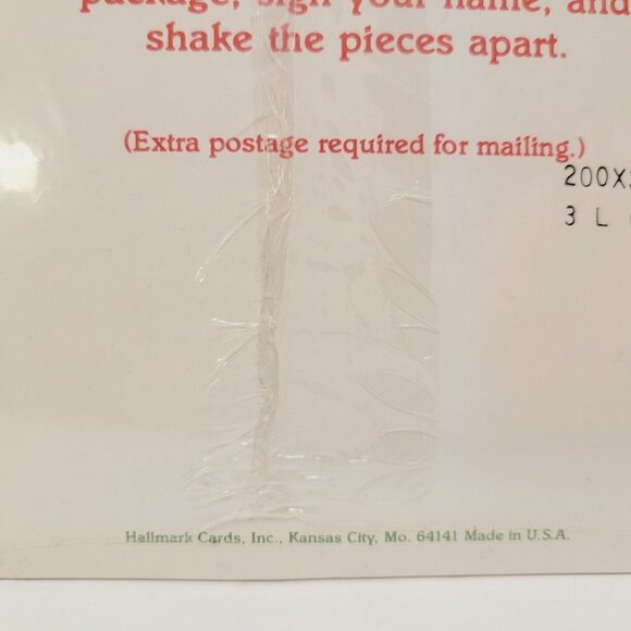 Holiday Hallmark Puzzle Greeting Card With Envelope Santa Christmas Scene - Picture 6 of 6